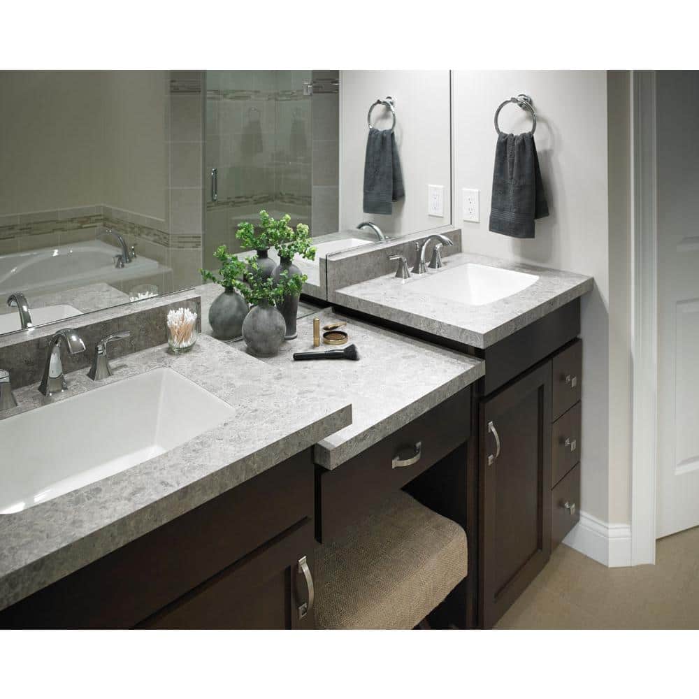 4 ft. x 8 ft. Laminate Sheet in Silver Shalestone with Matte Finish - Hercitys