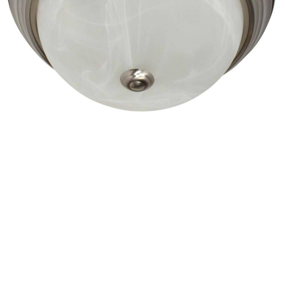 1-Light Integrated LED Flush Mount Ceiling Light in Brushed Nickel - Hercitys