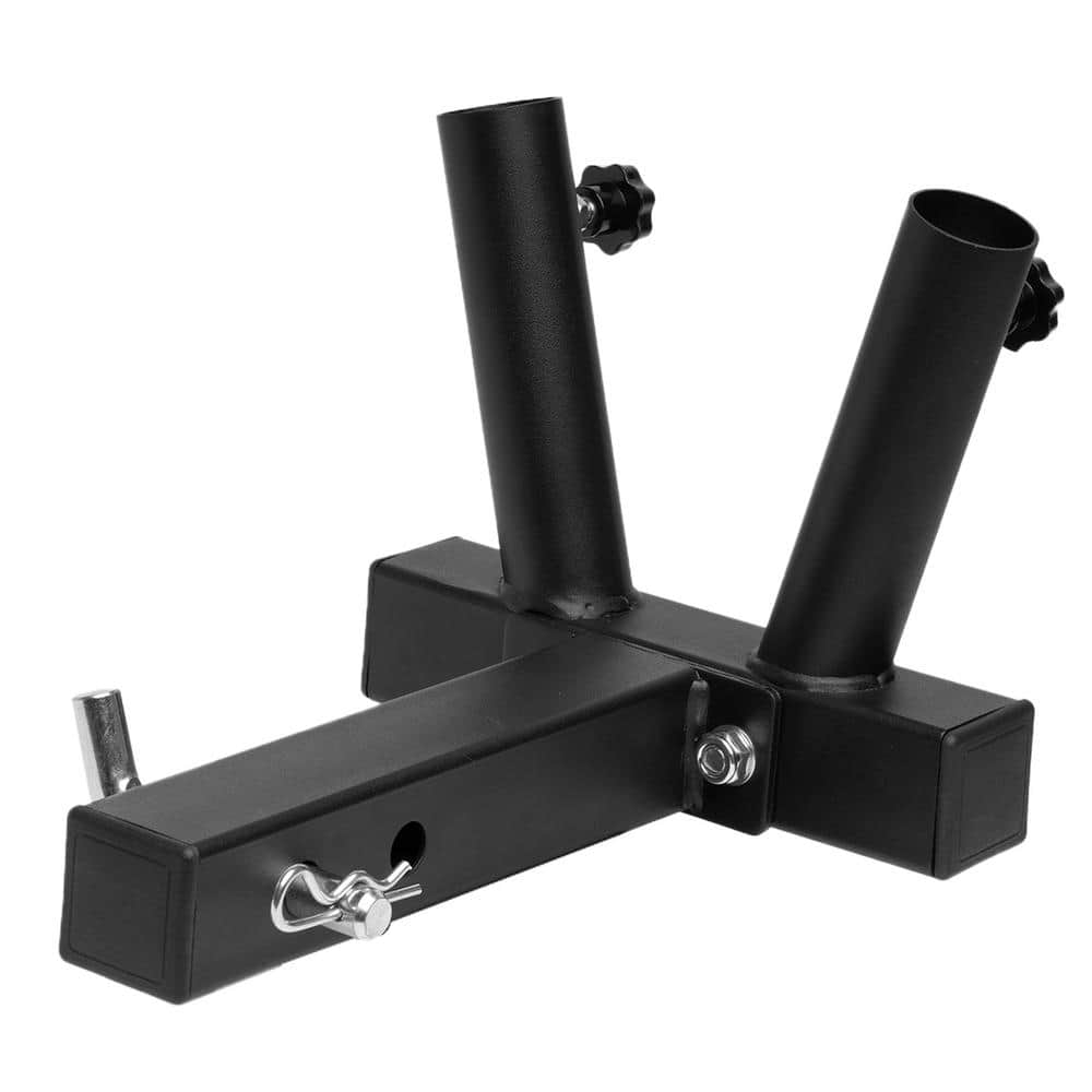 2 in. Universal Hitch Mount Double-Flag Pole Holder - Hercitys