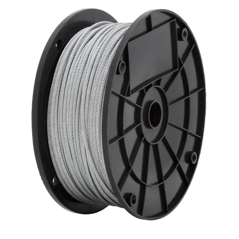 1/8 in. x 500 ft. Galvanized Steel Uncoated Wire Rope - Hercitys