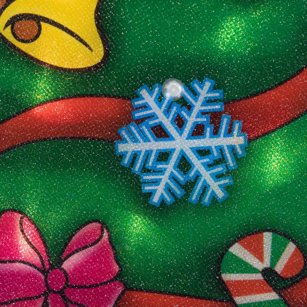 17.75 in. Lighted Christmas Tree with Presents Window Silhouette - Hercitys