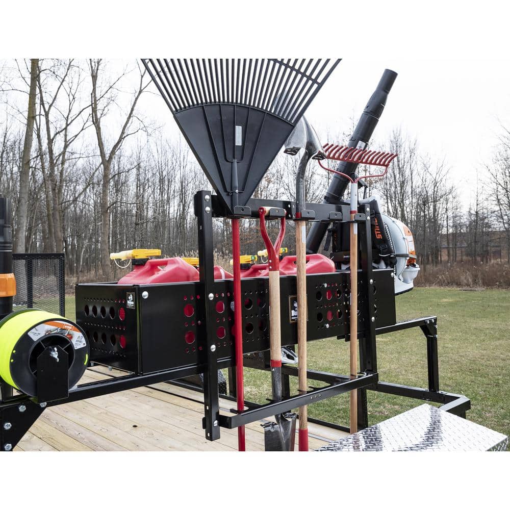 5-Tier Open Landscape Trailer Hand Shovel Tool Holder Rack - Hercitys