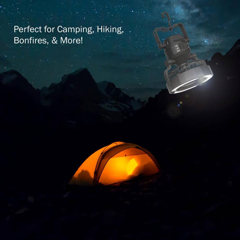 2 in 1 750-Lumens Battery Powered Fan and Lantern Flashlight - Hercitys