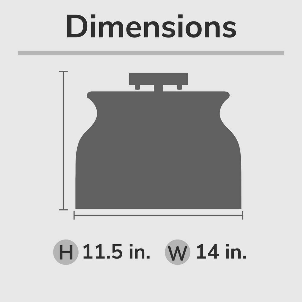 14 in. Flush Mount Harlowe 1-Light Luxe Gold Modern with Cased White Glass Shade - Hercitys