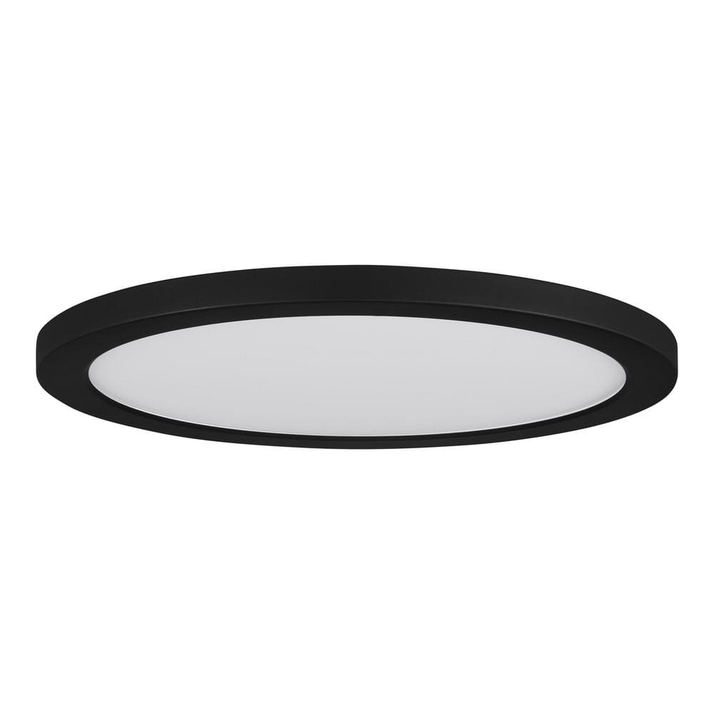 15 in. Brushed Nickel New Ultra-Low Profile Integrated LED Flush Mount 5CCT (2-Pack) - Hercitys