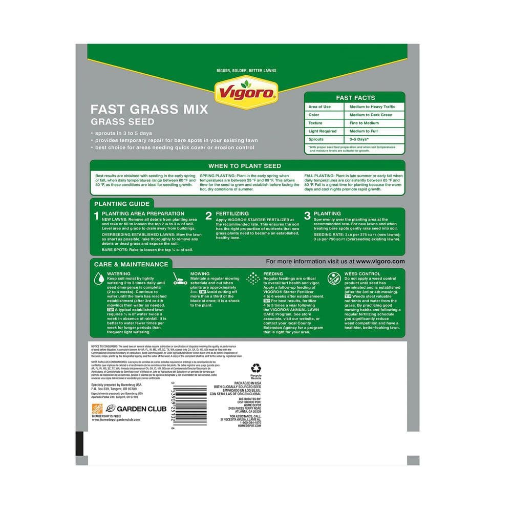 3 lbs. Fast Grass Seed Mix (2-Pack) - Hercitys