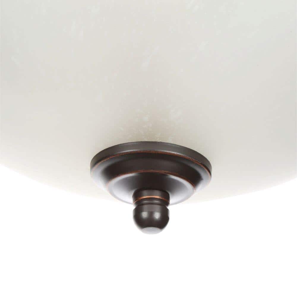 13 in. 2-Light Oil Rubbed Bronze Flush Mount (4-Pack) - Hercitys