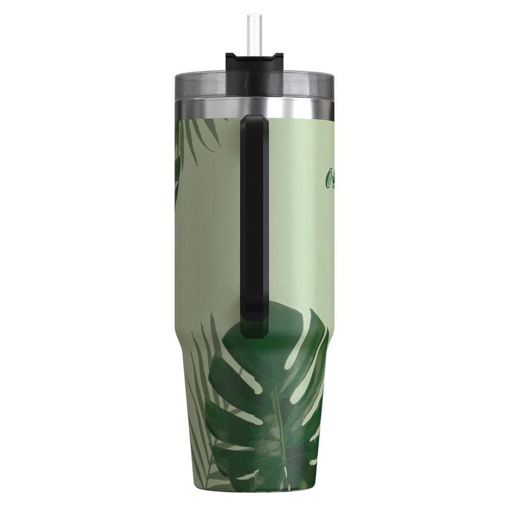 30 oz. Double-Walled Insulated Tropical Green Stainless Steel Tumbler - Hercitys