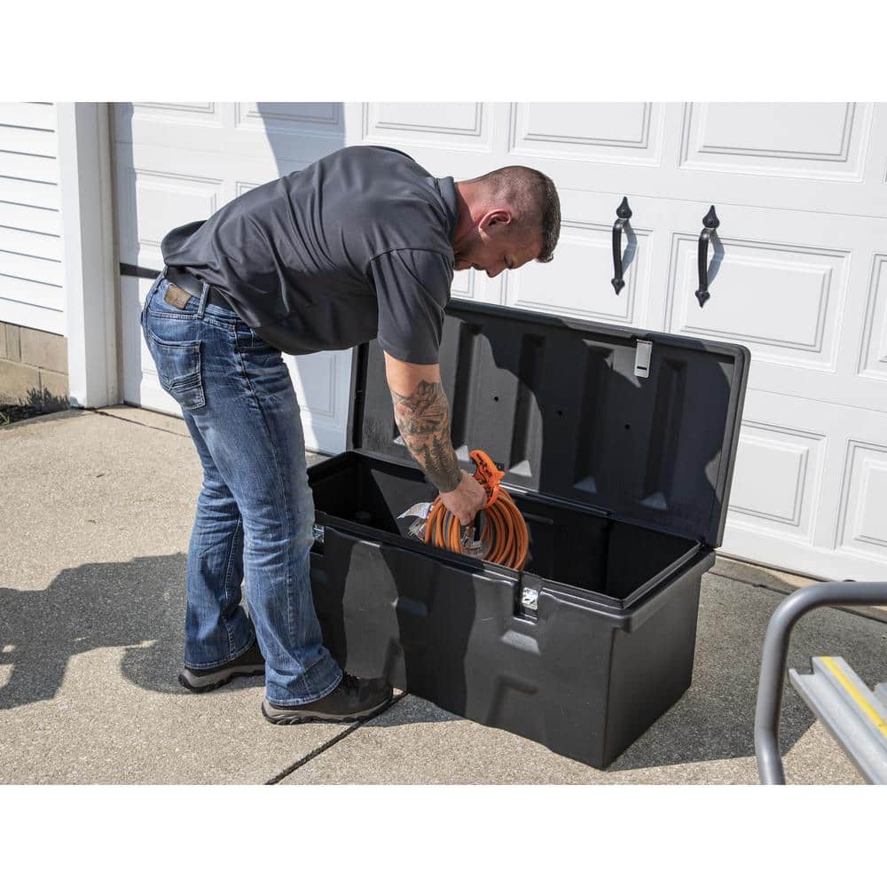 17.25 in. x 19 in. x 44 in. Matte Black Plastic All-Purpose Truck Tool Box Chest - Hercitys