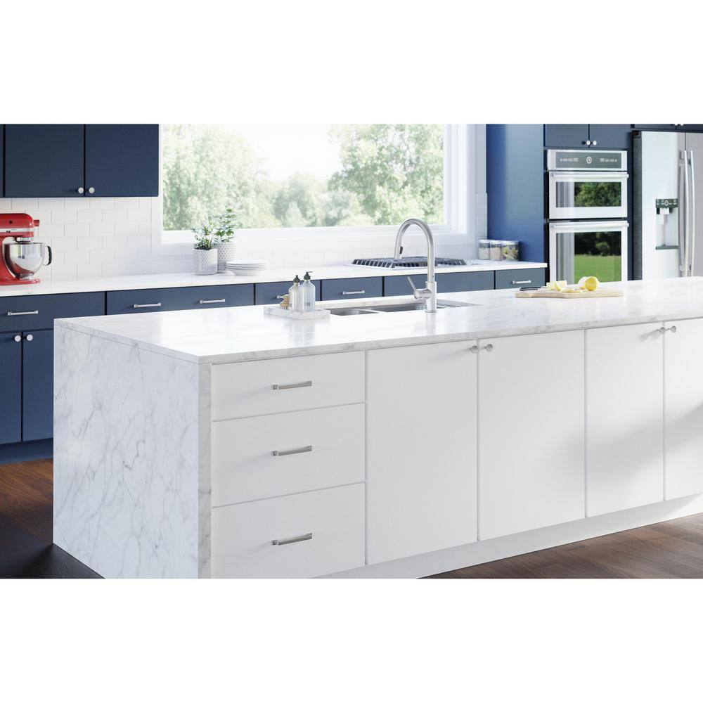 10-Pack Art Deco Streamline Round 1-3/16 in. (30 mm) Modern Satin Nickel Cabinet Knobs - Hercitys