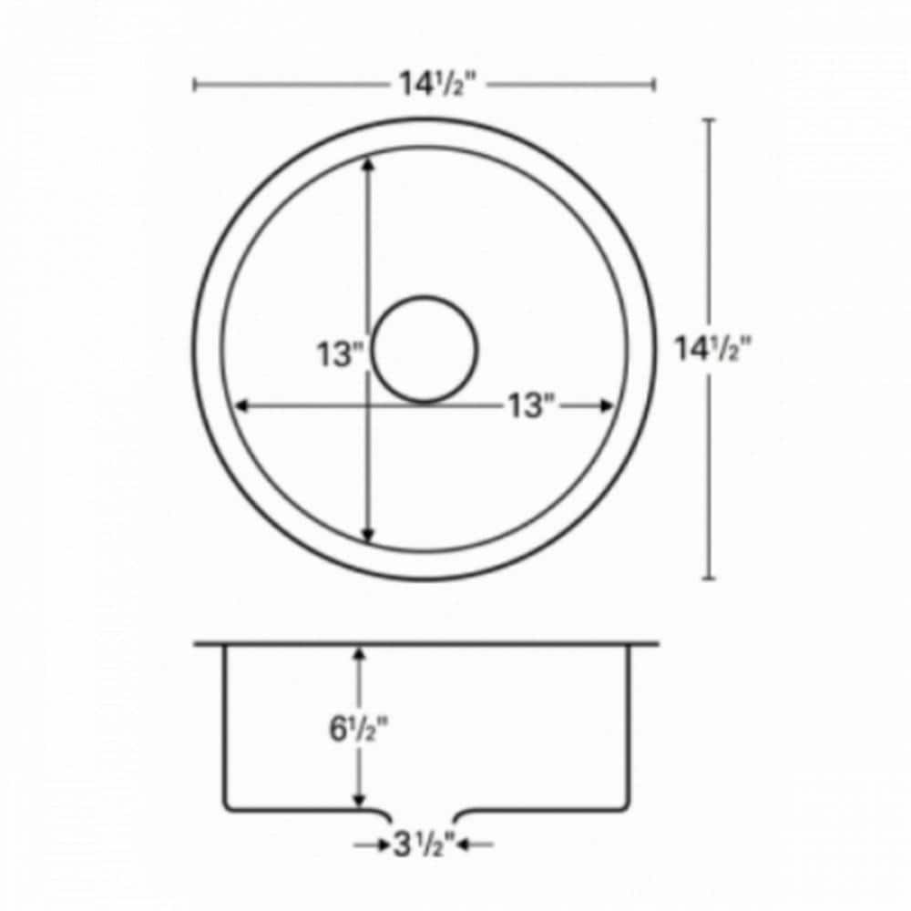 18-Gauge Stainless Steel 15 in. Undermount Bar Sink - Hercitys