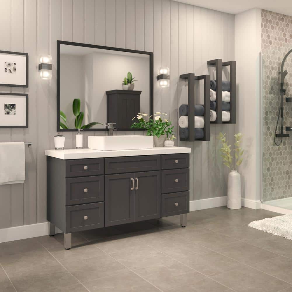 (4-Pack) 5 15/16 in. (150 mm) Stainless Steel Metal Square Furniture Leg with Leveling Glide - Hercitys