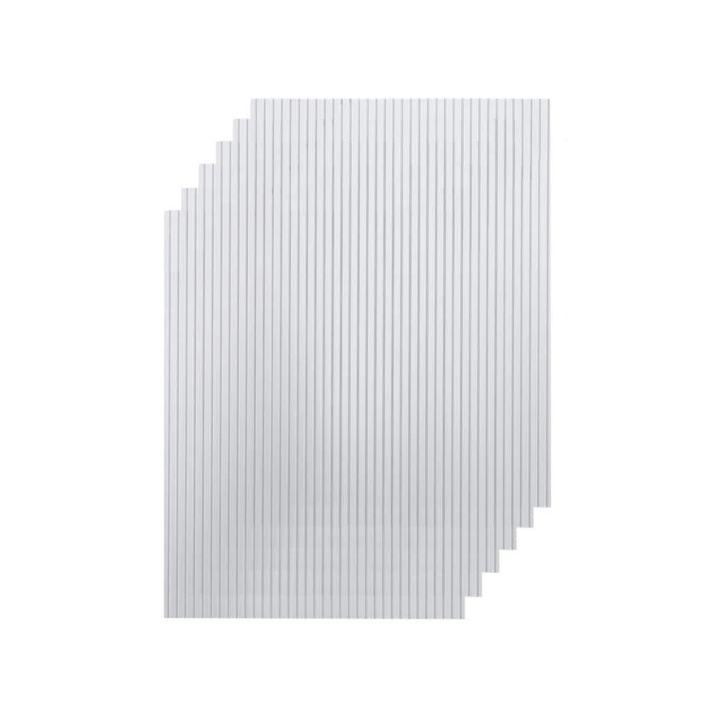 24 in. x 64 in. x 0.157 in. (4 mm) Clear Twin Wall Polycarbonate Sheet Greenhouse Panels 6-Piece - Hercitys