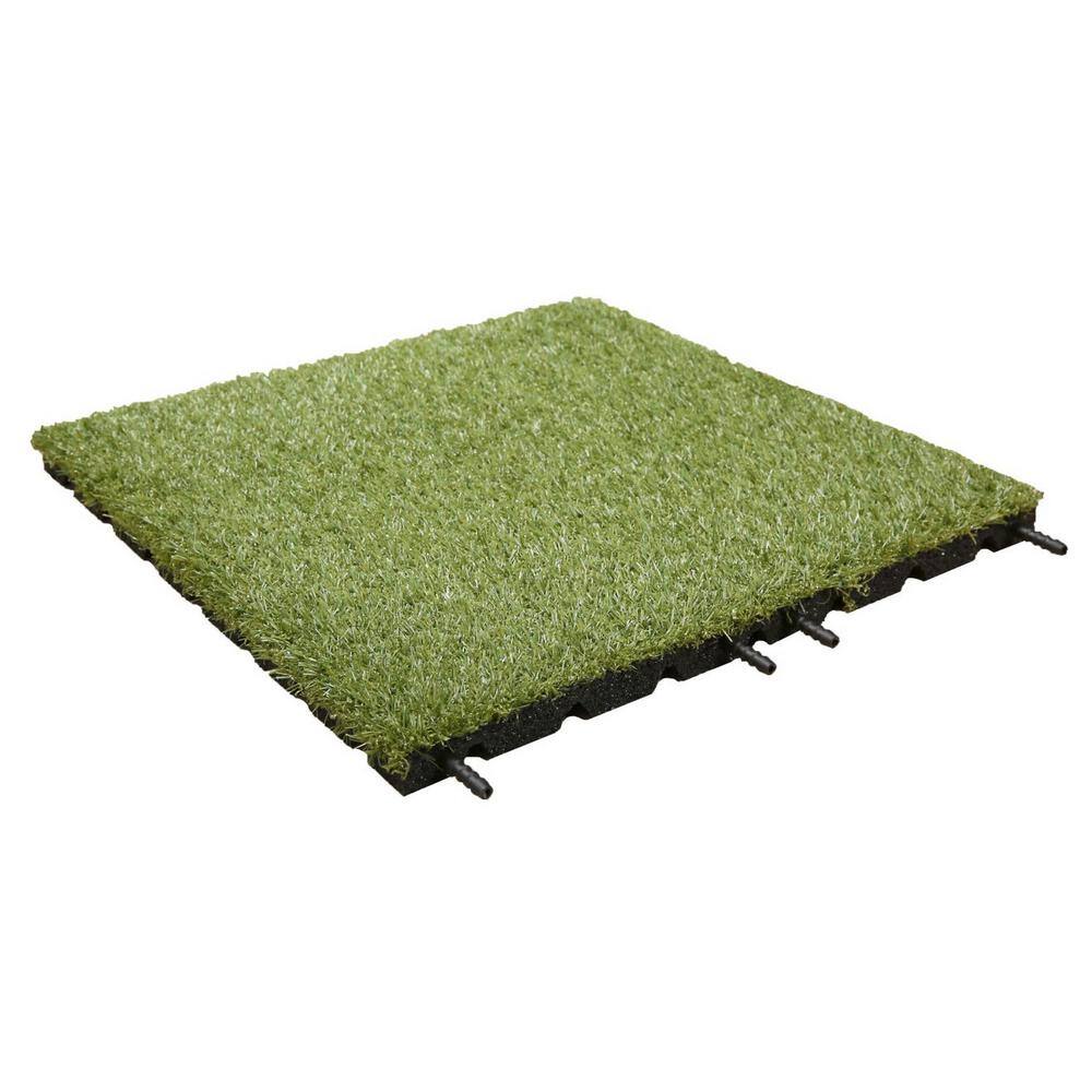 19 in. x 19 in. Artificial Grass Tile (8-Pack) - Hercitys