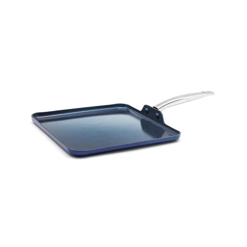 11 in. Aluminum Ceramic Nonstick Griddle in Blue - Hercitys