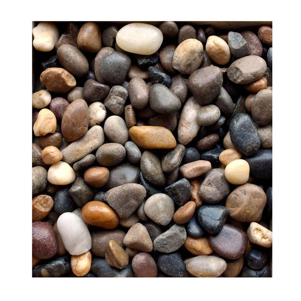 0.125 cu. ft. 1 in. – 2 in. 10 lbs. Mixed Polished Rock Pebbles for Planters, Gardens, Aquariums and More - Hercitys