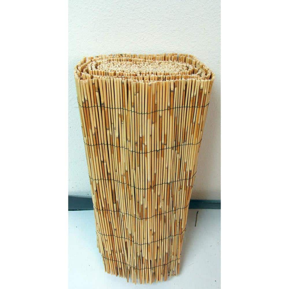 2 ft. H x 14 ft. L Reed Wood Fence Woven with Black Nylon Coated Wire - Hercitys