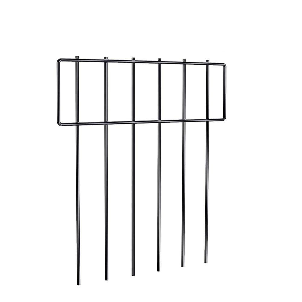 13 in. W x 17 in. H Metal Garden Fence Animal Barrier No Dig Fence for Dog Flower Boarder Patio Yard, 25-Panels - Hercitys
