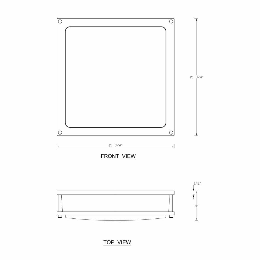 15.75 in. Brushed Nickel Dimmable 23-Watt Selectable LED Flush Mount Ceiling Light 3000K 4000K 5000K - Hercitys