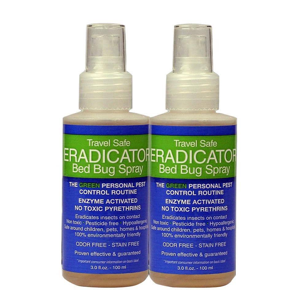 3 oz. Travel Safe Bed Bug Eradicator Spray Natural Safe Solution (2-Pack) - Hercitys