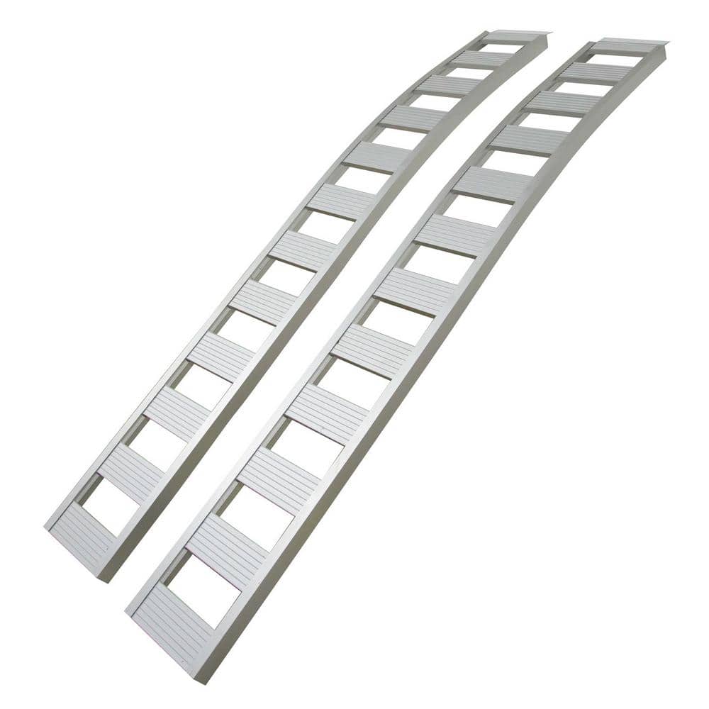 12 in. x 90 in. Aluminum Non-Folding Arched Ramp (1-Pair) - Hercitys