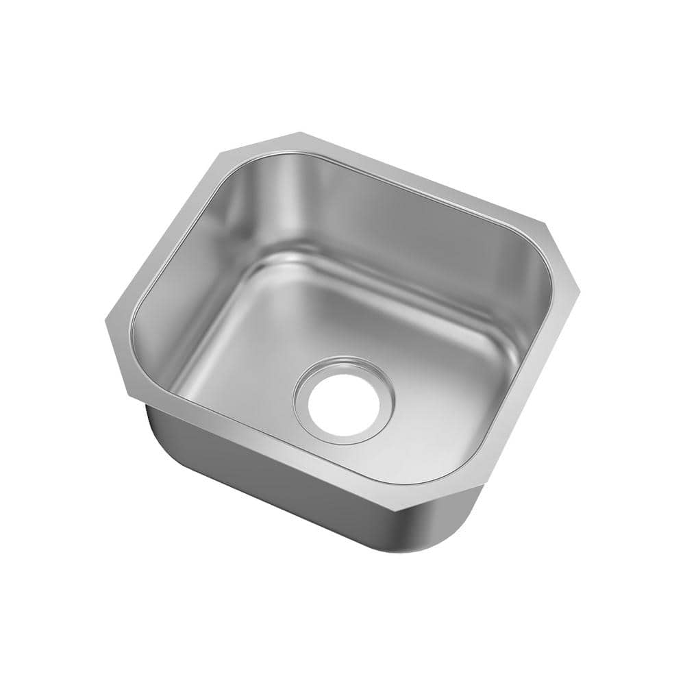 18 in. Undermount Single Bowl 18-Gauge Stainless Steel Bar Sink - Hercitys