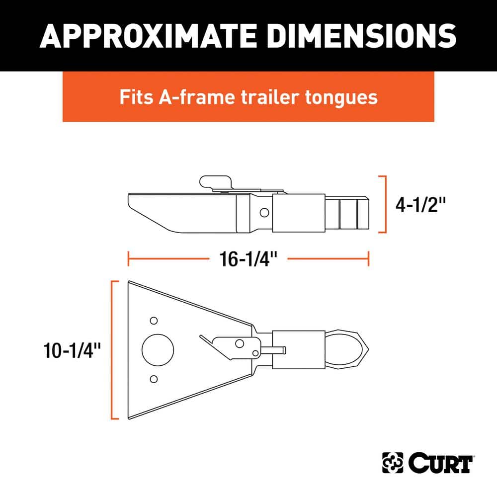 2″ A-Frame Coupler with Sleeve-Lock (7,000 lbs., Black) - Hercitys