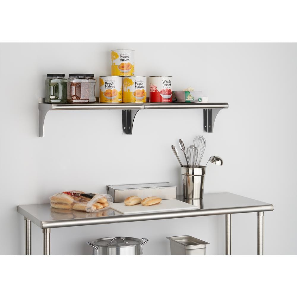 24 in. Stainless Steel Wall Shelf (2-Pack) - Hercitys