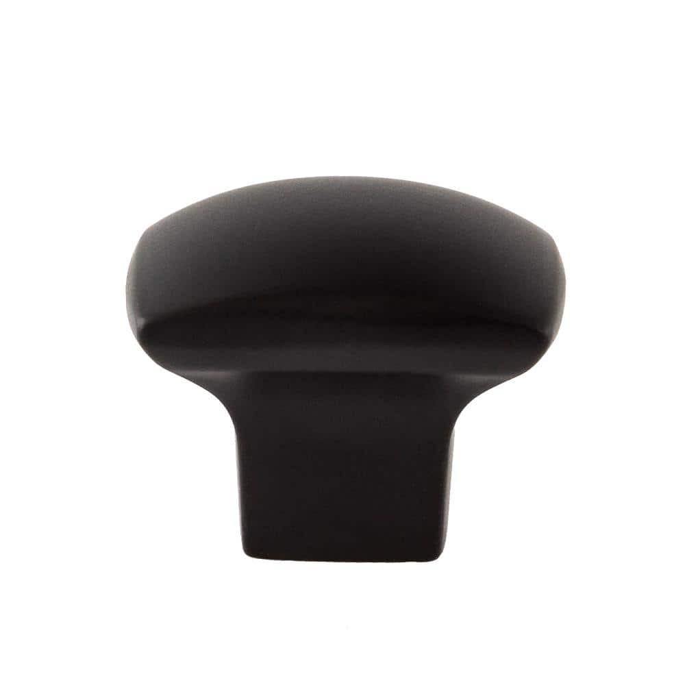 10-Pack Boise 1-1/4 in. (32 mm) Traditional Matte Black Square Cabinet Knob - Hercitys