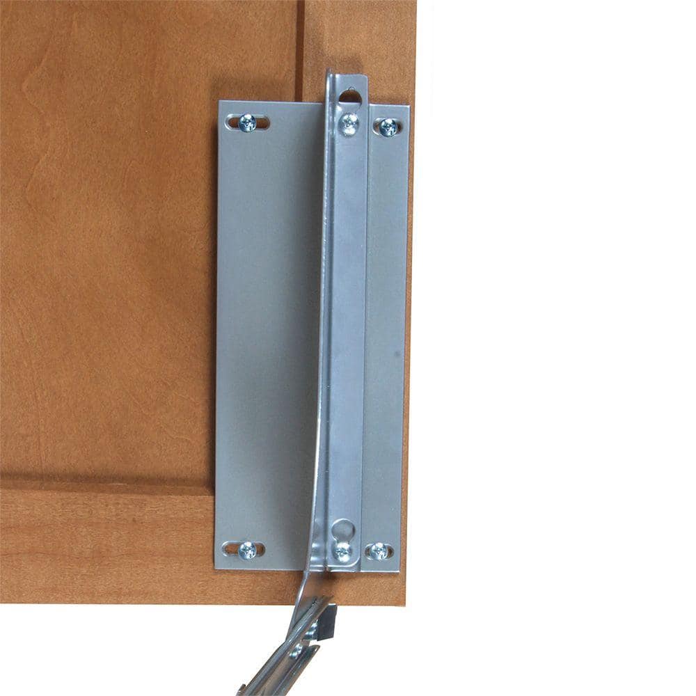 18 in. H x 4 in. W x 23 in. D Door-Mount Trash Can Bracket Kit in Platinum - Hercitys