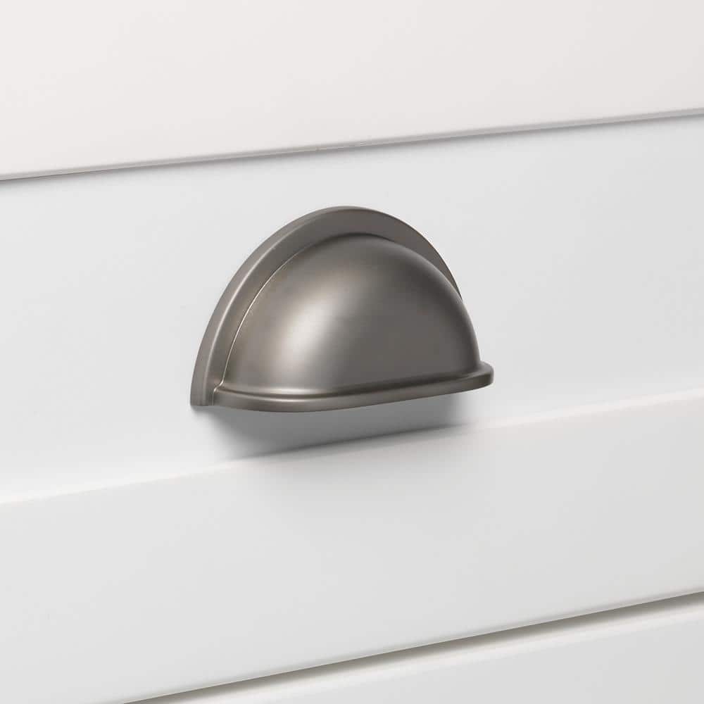 3 in. (76.2 mm) Center-to-Center Graphite Classic Bin Cup Pulls (10-Pack ) - Hercitys