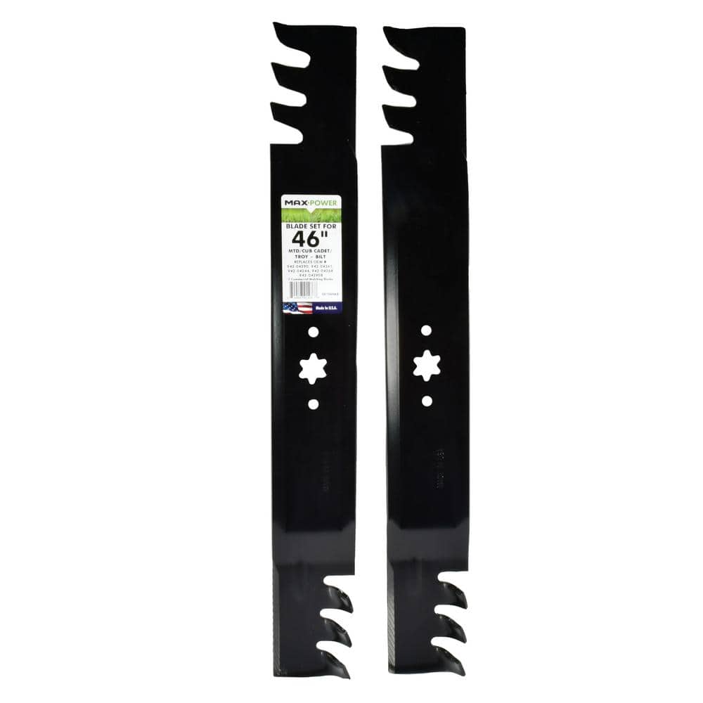2 Blade Commercial Mulching Set for 46 in. MTD, Cub Cadet, Troy-Bilt Mowers Replaces OEM #’s 742-04290-X, 942-04290-X - Hercitys