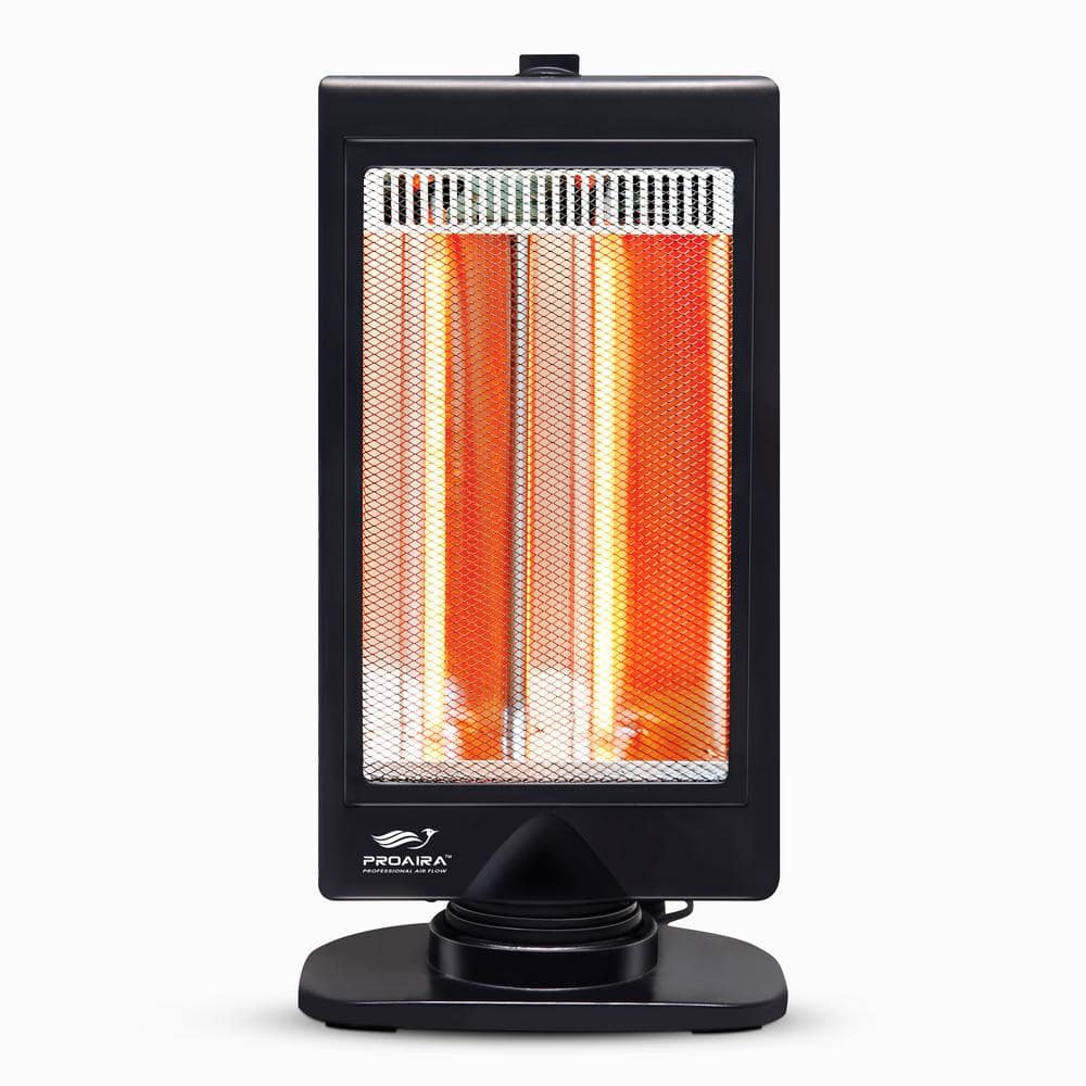 400-Watt/800-Watt Electric Flat Panel Halogen Heater with Tip-Over Safety Switch and Handle - Hercitys